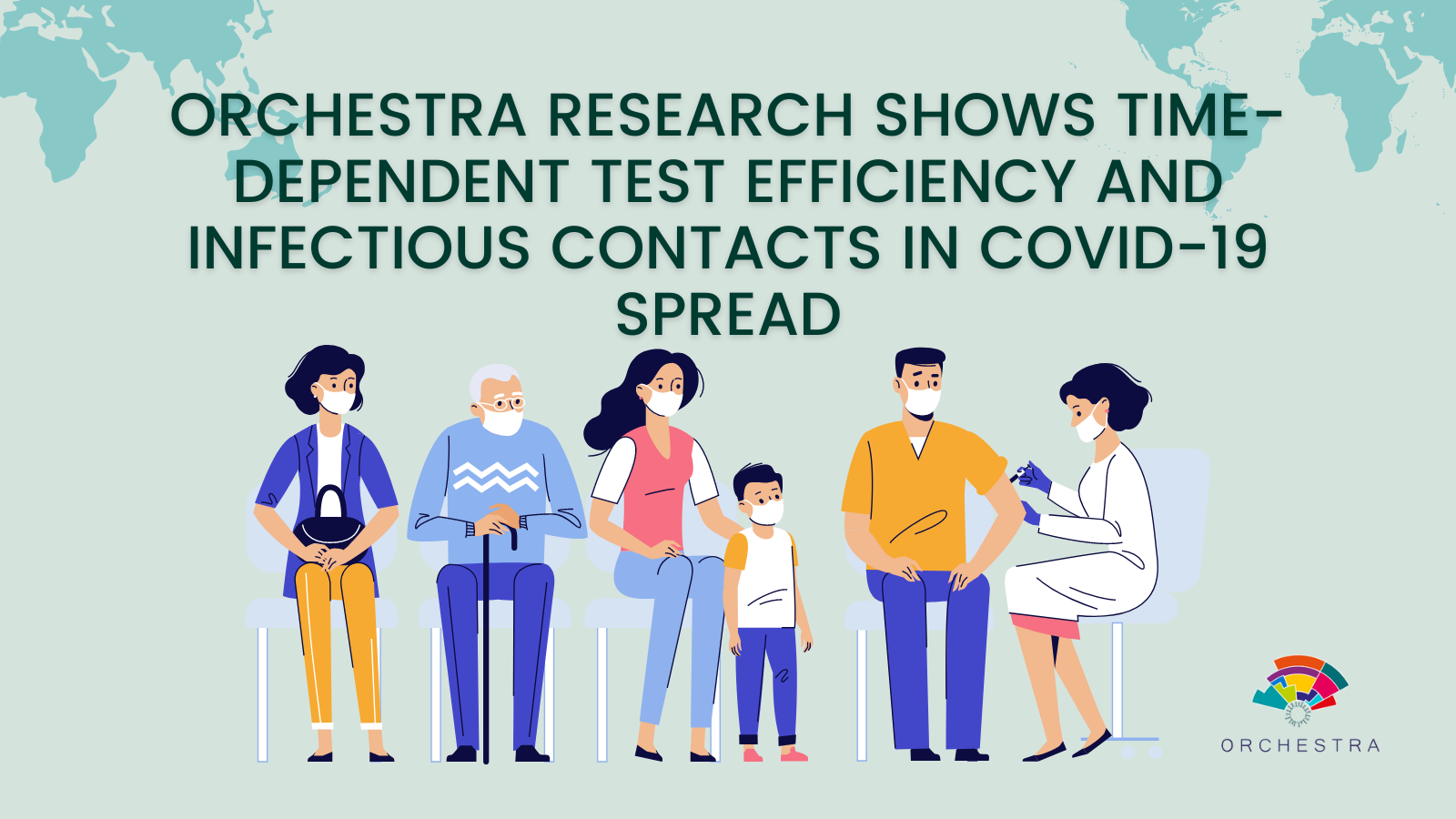 ORCHESTRA research shows time-dependent test efficiency and infectious contacts in COVID-19 spread
